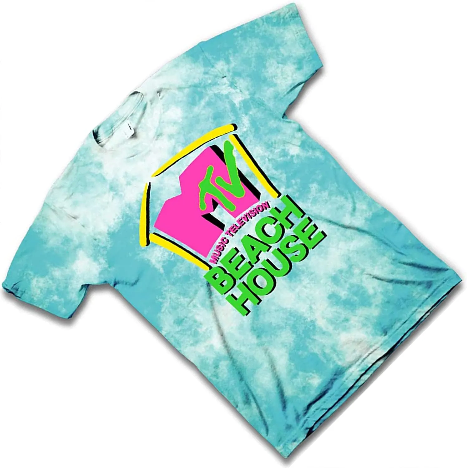 MTV Mens Tie Dye Shirt - #TBT Mens 1980's 1990's Music Television Clothing - Classic I Want My T-Shirt