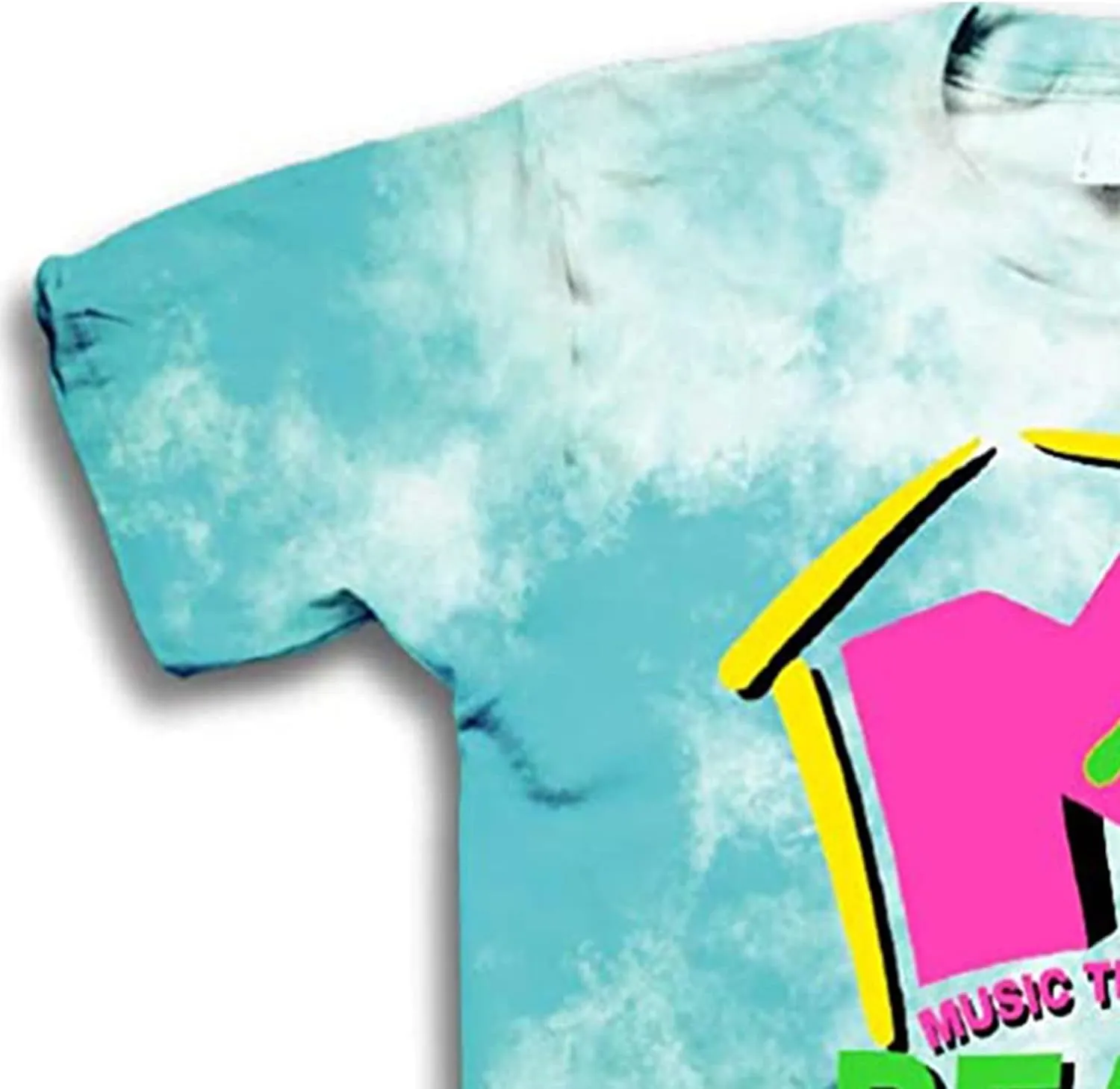 MTV Mens Tie Dye Shirt - #TBT Mens 1980's 1990's Music Television Clothing - Classic I Want My T-Shirt