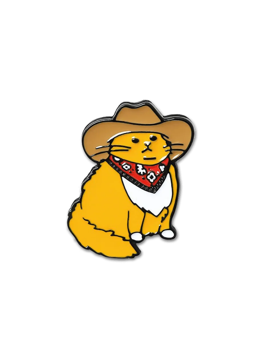 Orange Cat Brooch