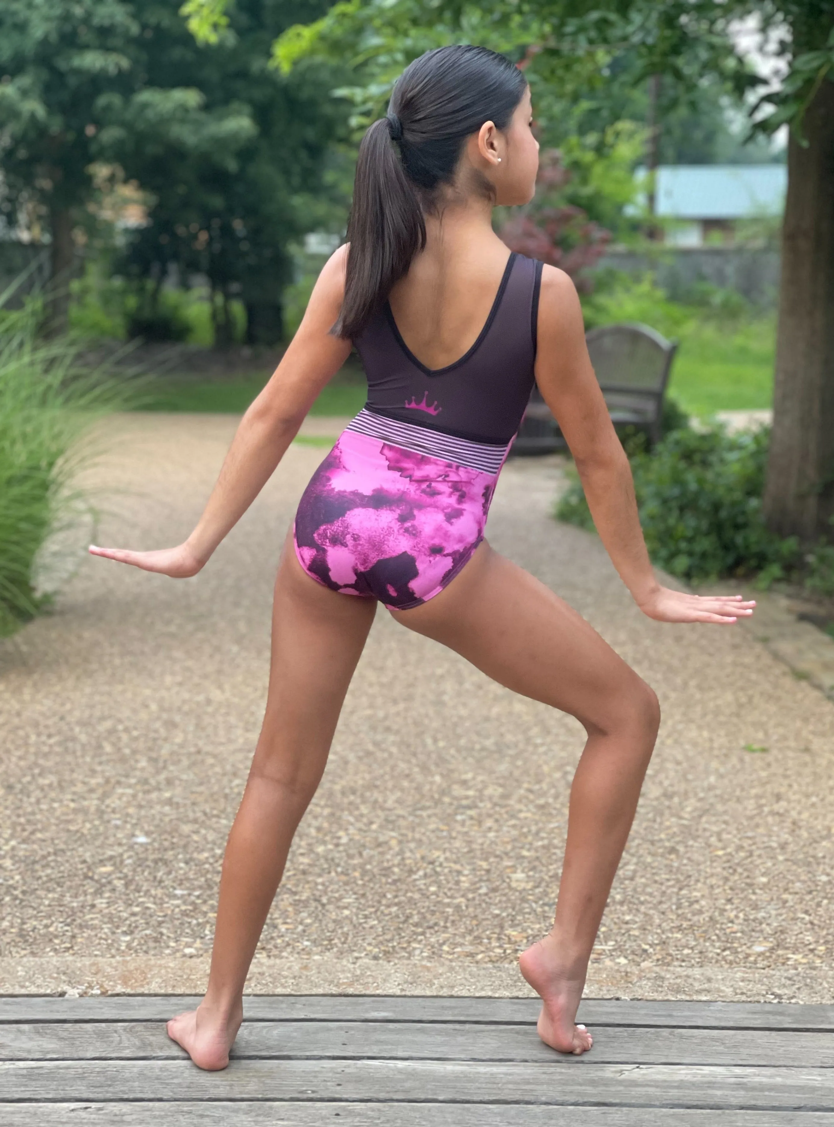 Pink Watercolor Leotard