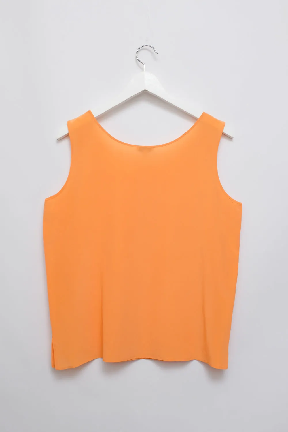 PURE SILK ORANGE TANK TOP