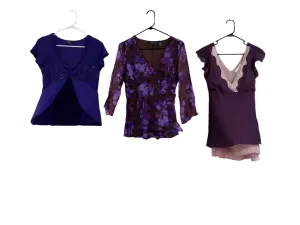 Purple shaded Elegant blouses/tops - 14 pcs - 21/10/24