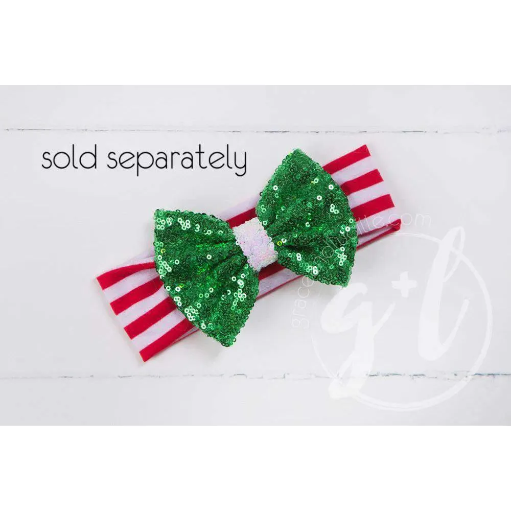 "Tis the Season to Sparkle" Christmas Dress Red Tutu, White Long Sleeves
