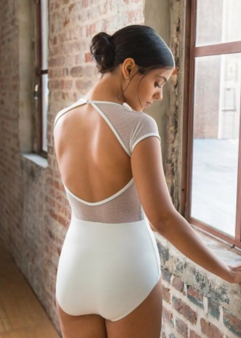 Raglan Sleeve High Neck Leotard
