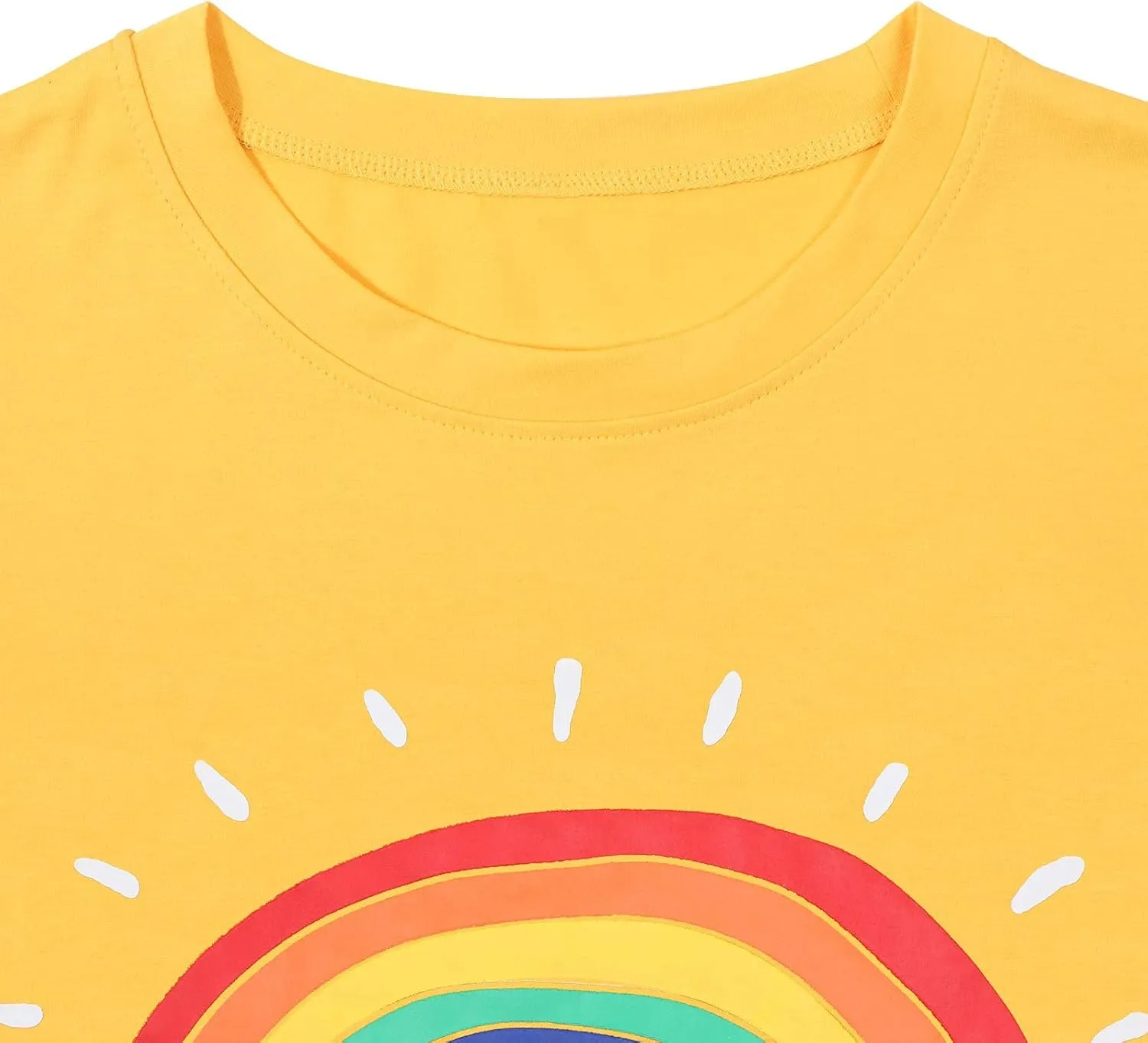 Rainbow Graphic Short Sleeve Inspirational Shirt Funny Casual Tee Shirts