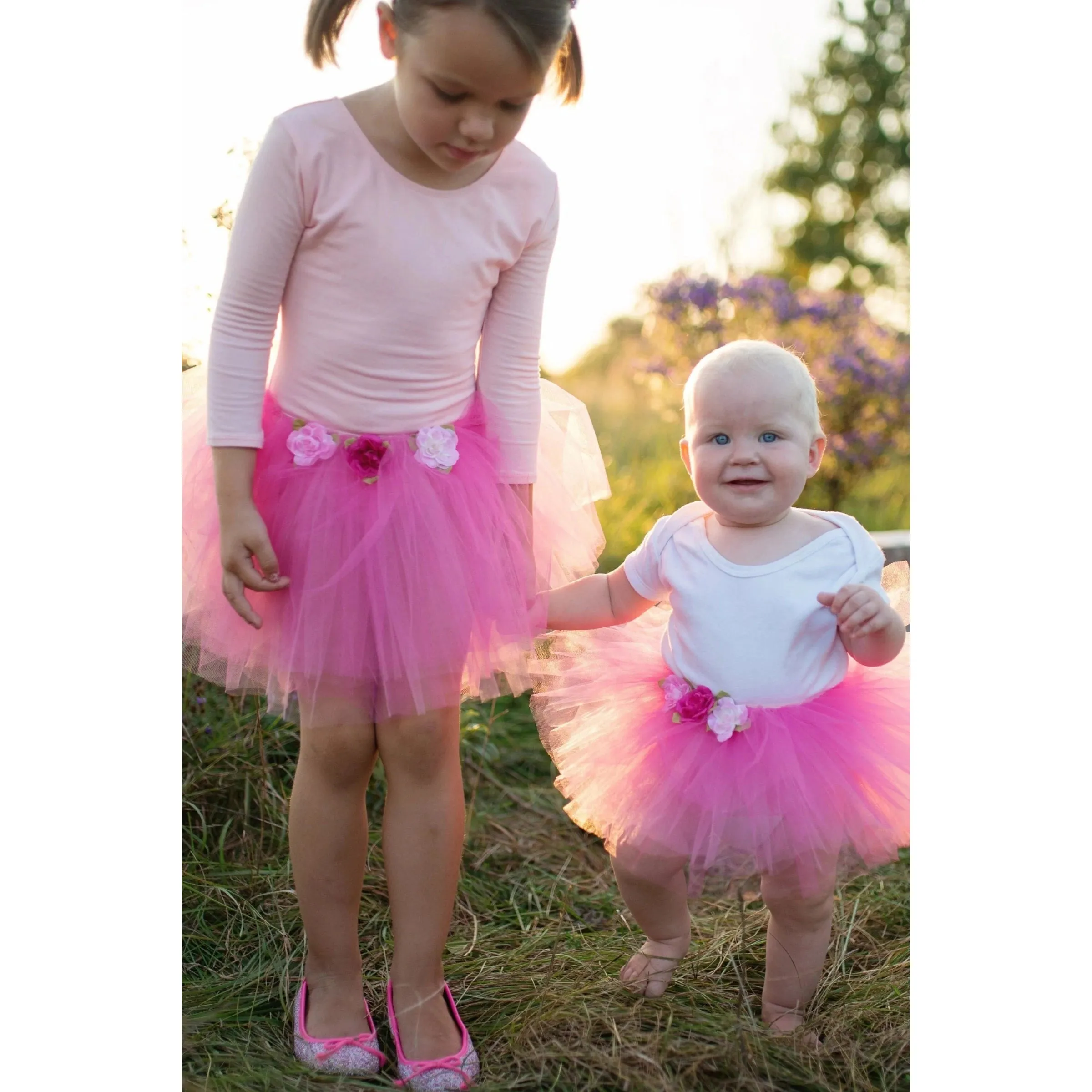 rose tutu dark pink size 4-6