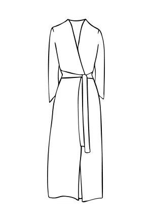 Silk Dressing Gown in Ocean