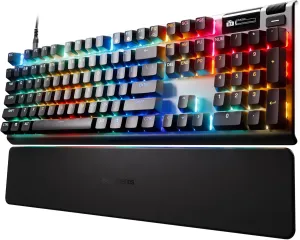 SteelSeries Apex Pro Gen 3 OmniPoint 3.0 HyperMagnetic Switches  Adjustable Actuation  Rapid Trigger  Game-Ready Presets  Protection Mode  Rapid Tap/SOCD  OLED  RGB  PBT Keycaps  USB-C