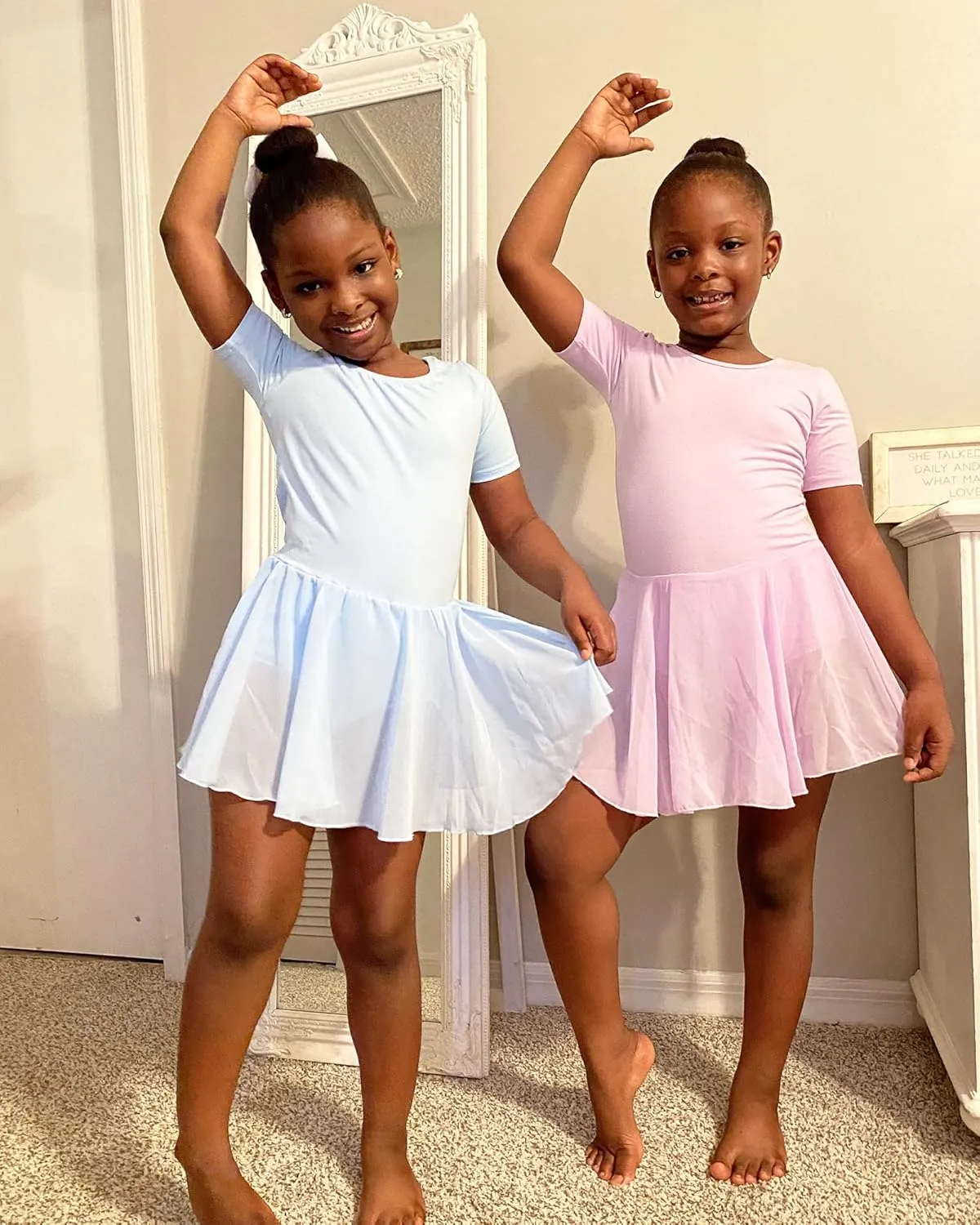 Stelle Ballet Leotards for Girls Dance Leotard with Skirt Toddler Ballet Outfit Criss-Cross Bow Back (Little/Big Kid)