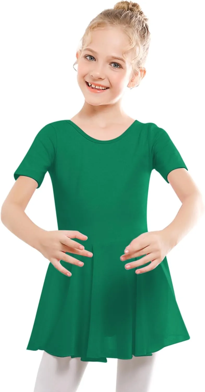 Stelle Ballet Leotards for Girls Dance Leotard with Skirt Toddler Ballet Outfit Criss-Cross Bow Back (Little/Big Kid)