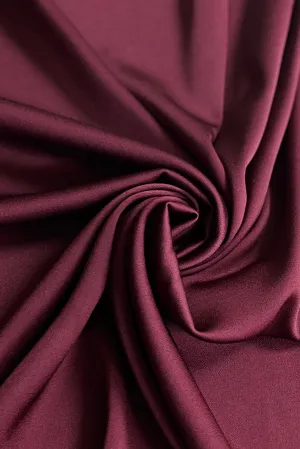 Triacetate Satin Backed Crepe in Wine