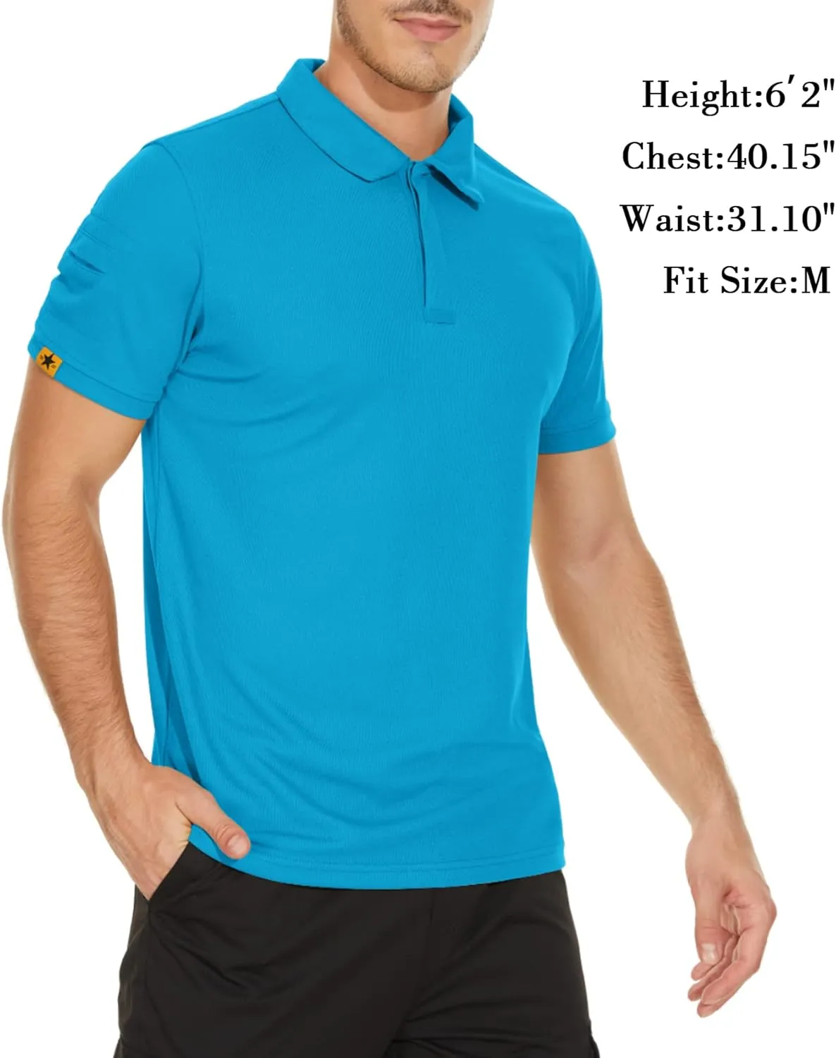 V VALANCH Mens Polo Shirts Short Sleeve Moisture Wicking Golf Polo Athletic Collared Shirt Tennis T-Shirt Tops