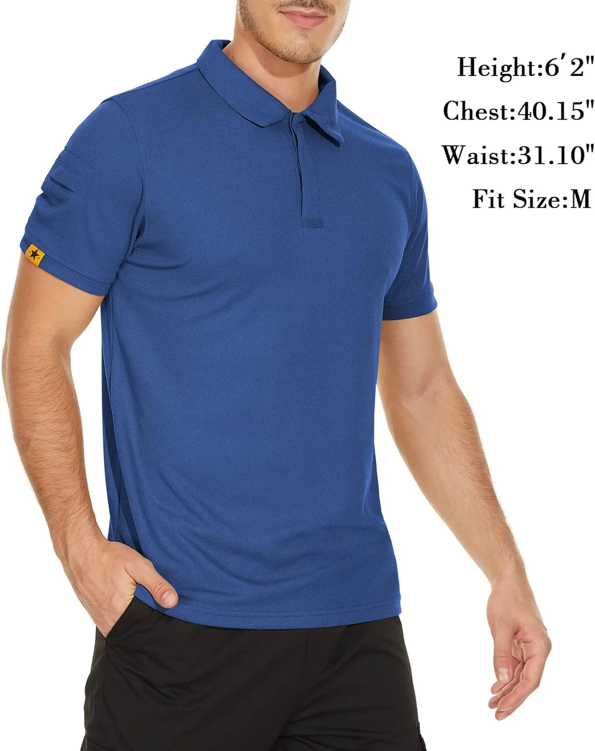 V VALANCH Mens Polo Shirts Short Sleeve Moisture Wicking Golf Polo Athletic Collared Shirt Tennis T-Shirt Tops