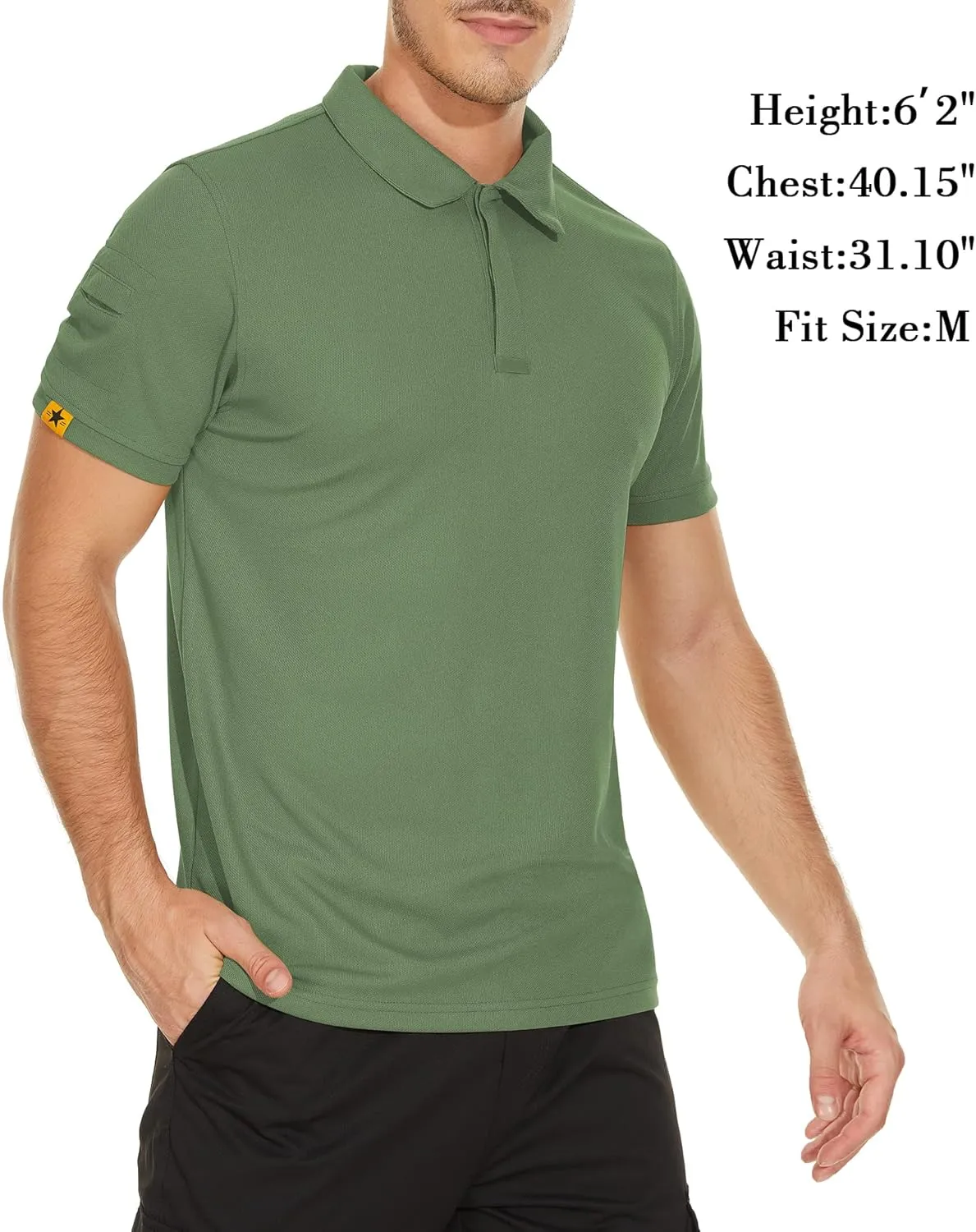V VALANCH Mens Polo Shirts Short Sleeve Moisture Wicking Golf Polo Athletic Collared Shirt Tennis T-Shirt Tops