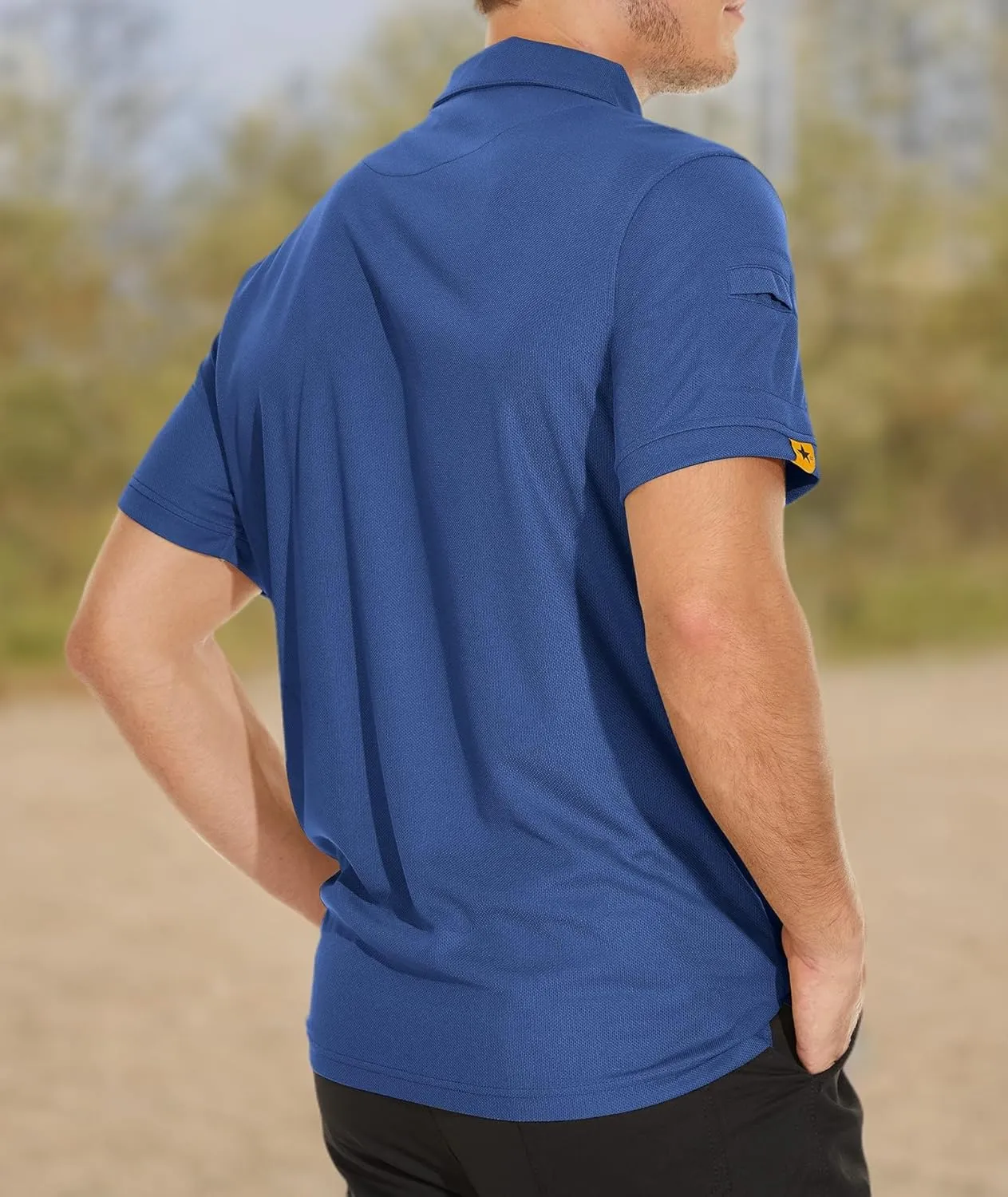 V VALANCH Mens Polo Shirts Short Sleeve Moisture Wicking Golf Polo Athletic Collared Shirt Tennis T-Shirt Tops