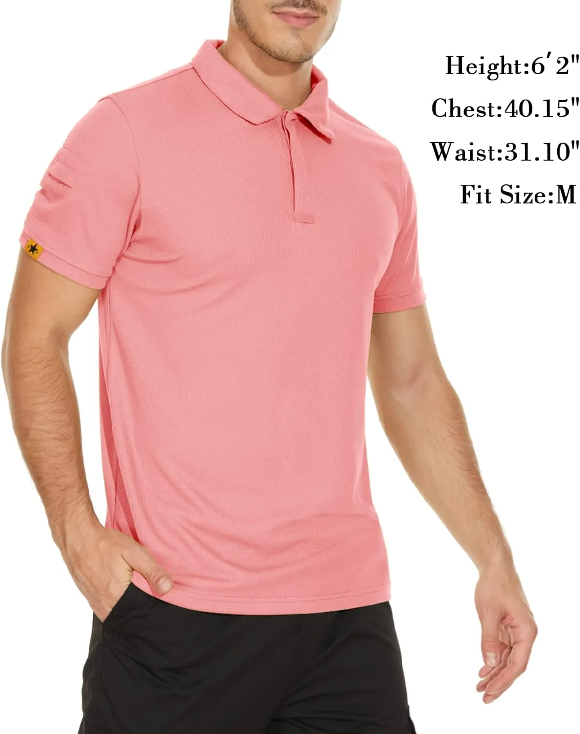 V VALANCH Mens Polo Shirts Short Sleeve Moisture Wicking Golf Polo Athletic Collared Shirt Tennis T-Shirt Tops