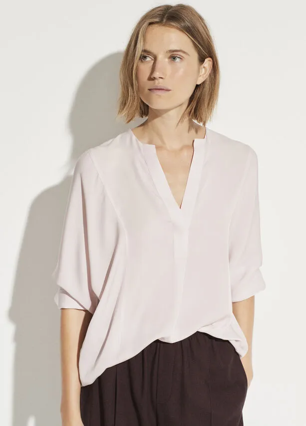 Vince - Half Placket Blouse in Rosa Seco