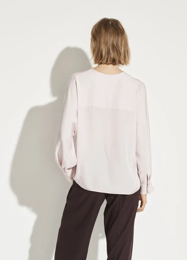 Vince - Half Placket Blouse in Rosa Seco