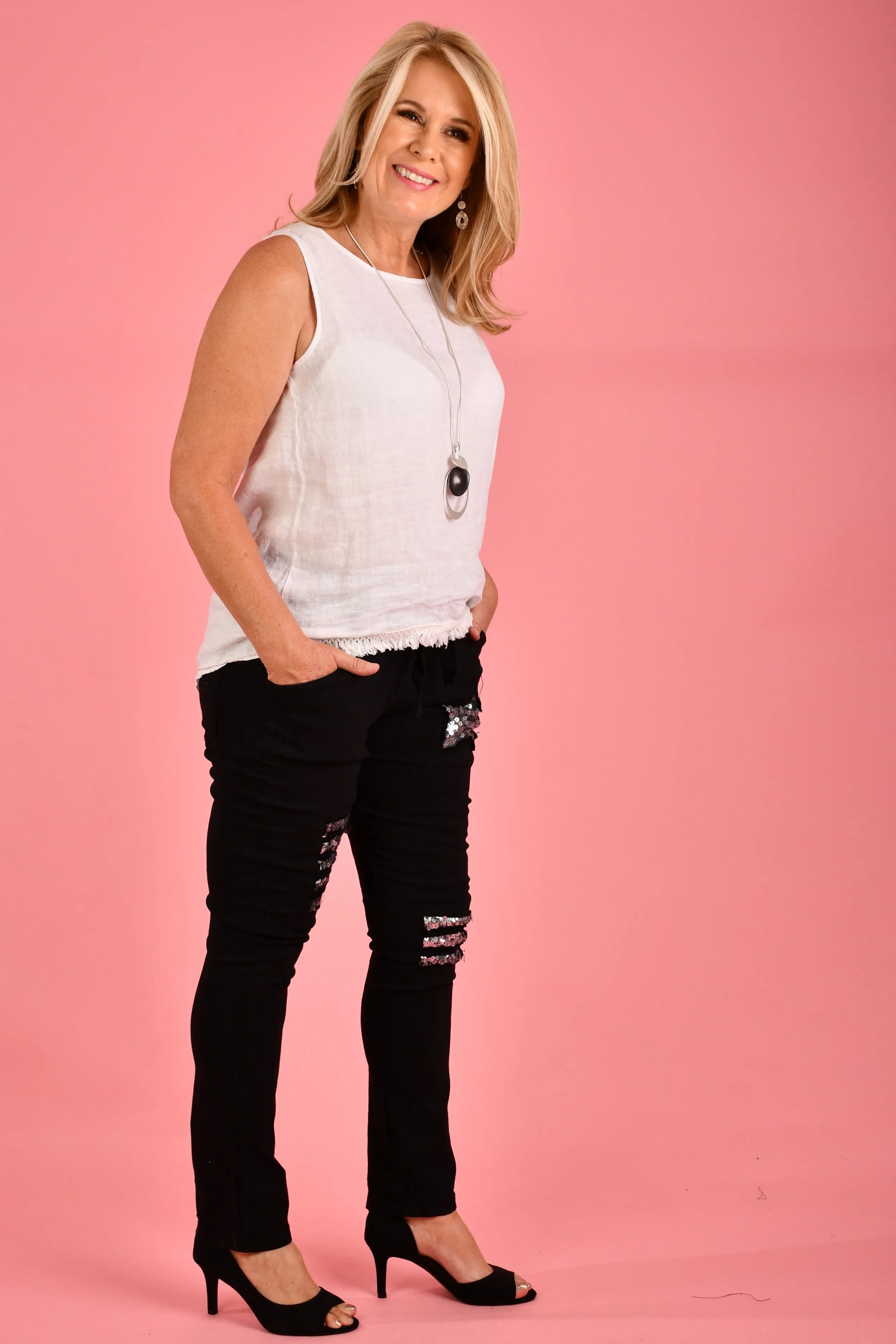 VLSP150 (21325-13) - MALTA MAGIC PANT - BLACK/SILVER STAR