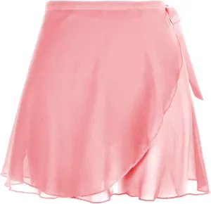 Women's Ballet Wrap Skirt Chiffon Dance Wrap Skirt with Adjustable Waist Tie Gymnastics Ballet Skirts for Women