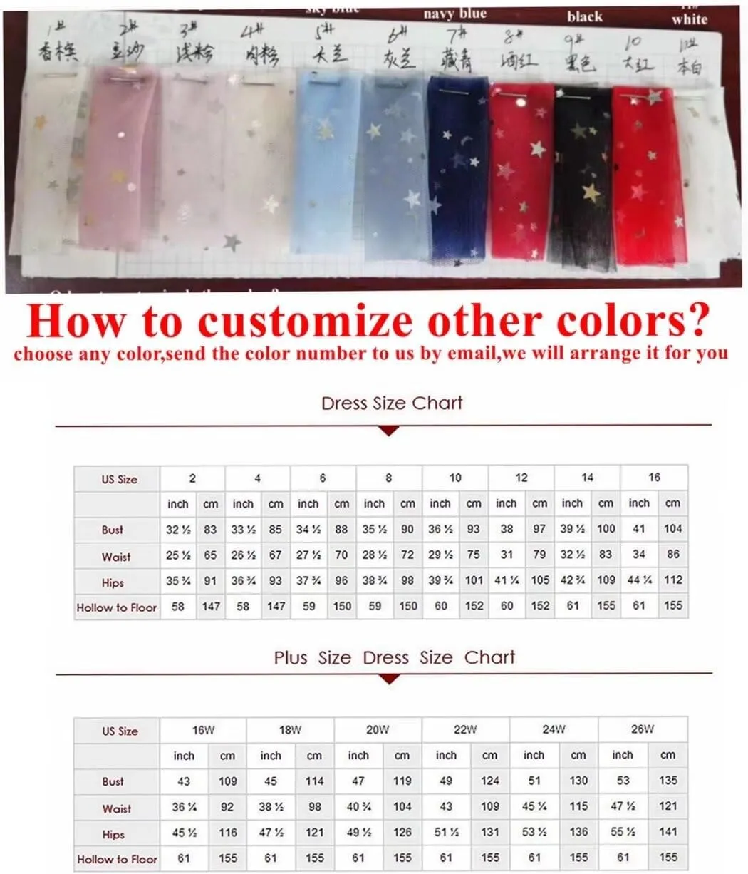 Women's Sparkle Starry Tulle Prom Dresses Puffy Sleeve Evening Gowns Long Slit Formal Party Dress with Pockets