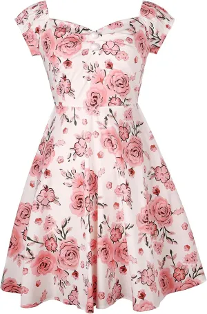 YARN & INK Retro Swing Dresses for Women 1950s Vintage Rockabilly Clothes Pinup Clothing Cocktail Party Dress
