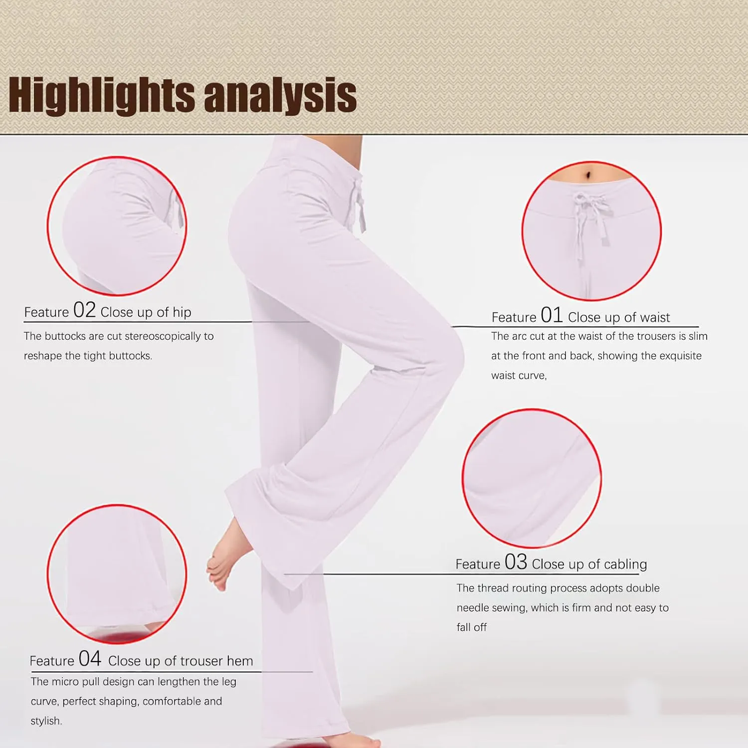 Yoga Pants Women Wide Leg Drawstring Lounge Pants High Waisted Stretchy Trousers Loose See Through Yoga Beach Pant